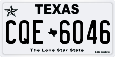 TX license plate CQE6046