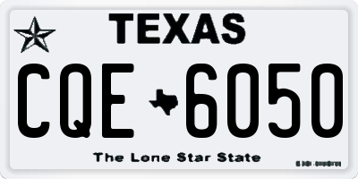 TX license plate CQE6050