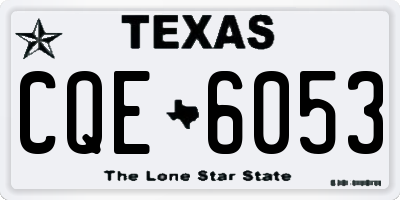 TX license plate CQE6053
