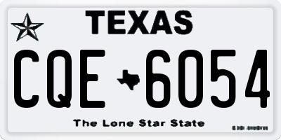 TX license plate CQE6054