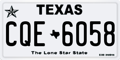 TX license plate CQE6058