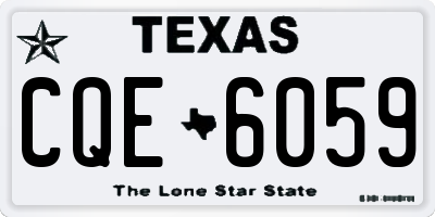 TX license plate CQE6059