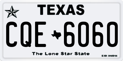 TX license plate CQE6060