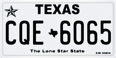 TX license plate CQE6065