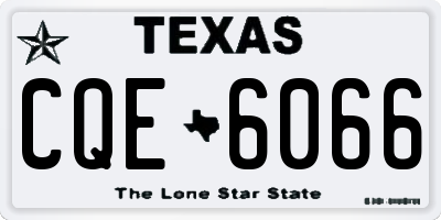 TX license plate CQE6066