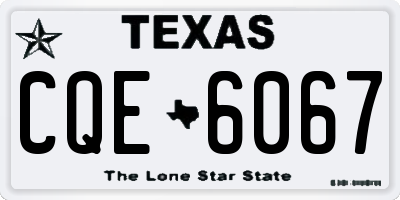 TX license plate CQE6067
