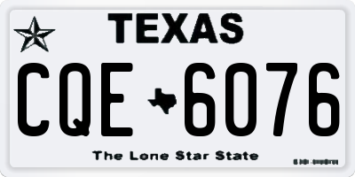 TX license plate CQE6076