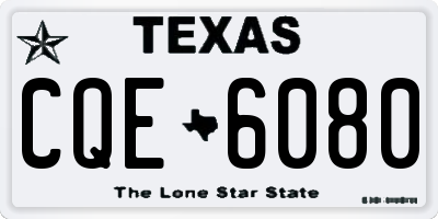 TX license plate CQE6080