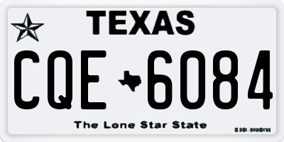 TX license plate CQE6084