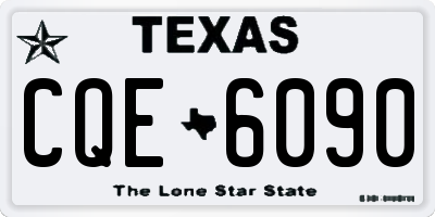 TX license plate CQE6090