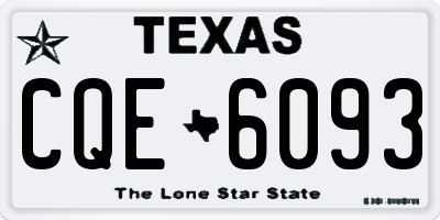 TX license plate CQE6093