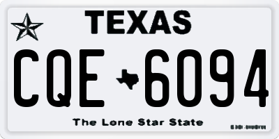 TX license plate CQE6094