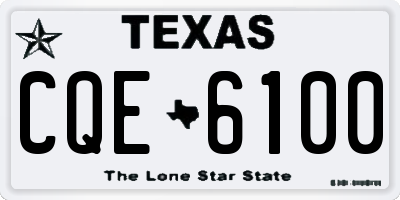 TX license plate CQE6100