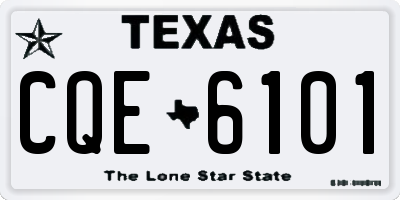 TX license plate CQE6101