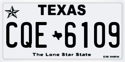 TX license plate CQE6109