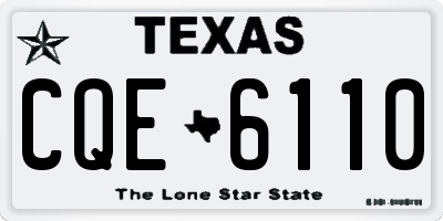 TX license plate CQE6110
