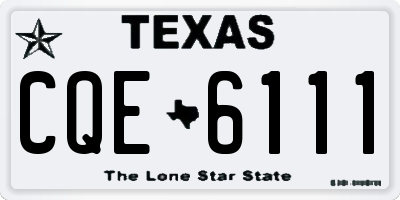 TX license plate CQE6111