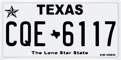 TX license plate CQE6117