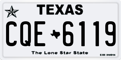 TX license plate CQE6119