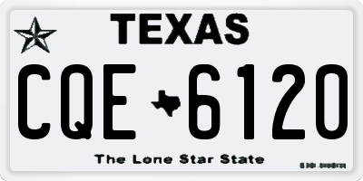 TX license plate CQE6120