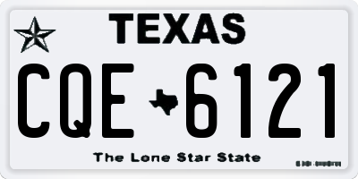 TX license plate CQE6121
