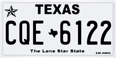 TX license plate CQE6122