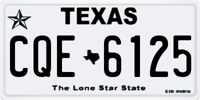 TX license plate CQE6125