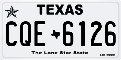 TX license plate CQE6126