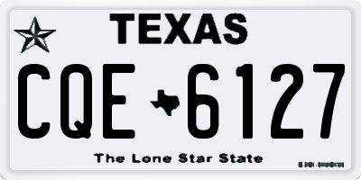 TX license plate CQE6127