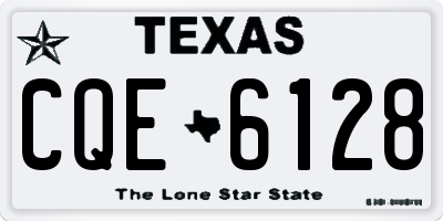 TX license plate CQE6128