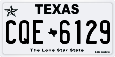 TX license plate CQE6129