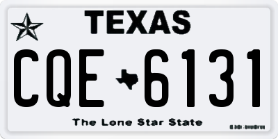 TX license plate CQE6131