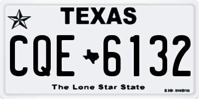 TX license plate CQE6132