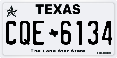 TX license plate CQE6134