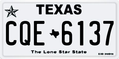 TX license plate CQE6137