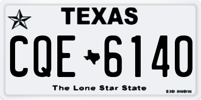 TX license plate CQE6140