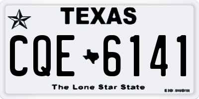 TX license plate CQE6141