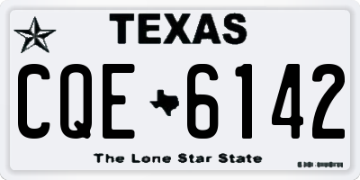 TX license plate CQE6142