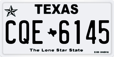 TX license plate CQE6145