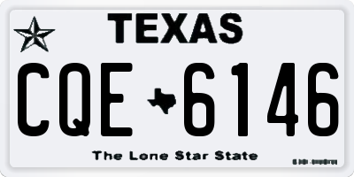 TX license plate CQE6146