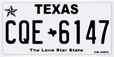 TX license plate CQE6147