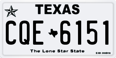 TX license plate CQE6151