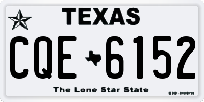 TX license plate CQE6152