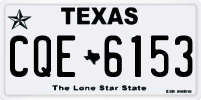 TX license plate CQE6153