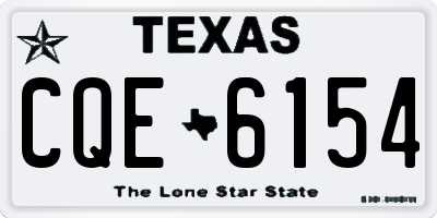 TX license plate CQE6154