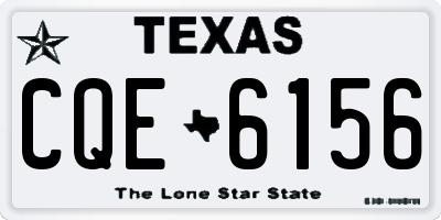 TX license plate CQE6156