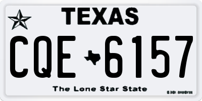 TX license plate CQE6157