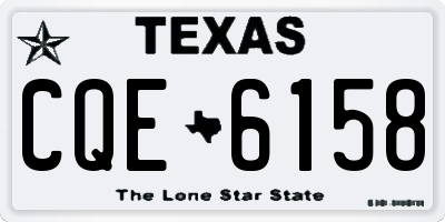 TX license plate CQE6158