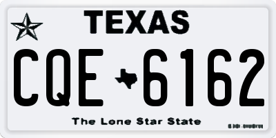 TX license plate CQE6162