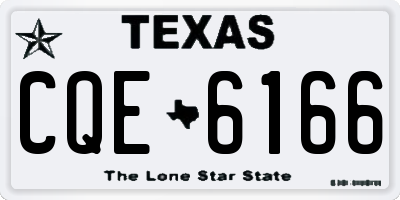 TX license plate CQE6166